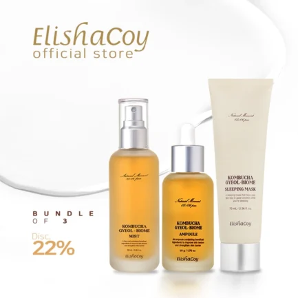 Elishacoy - Bundle Kombucha Face Mist 100ml + Ampoule + Sleeping Mask Paket Lengkap